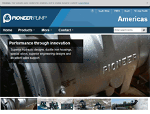 Tablet Screenshot of pioneerpump.com